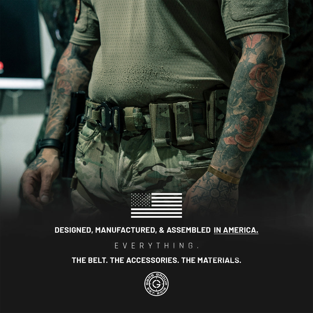 The GBRS Group Assaulter Belt System is designed, manufactured, and assembled in America.