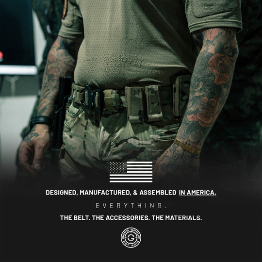 The GBRS Group Assaulter Belt System is designed, manufactured, and assembled in America.