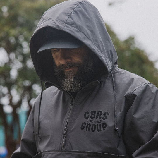 GBRS Group Terrible Night Rain Jacket - lifestyle shot picturing front of jacket
