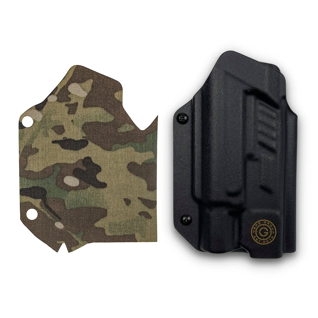 GBRS Group x Priority 1 Black Glock OWB Holster (Right Handed) and Cordura Multicam Holster Wrap
