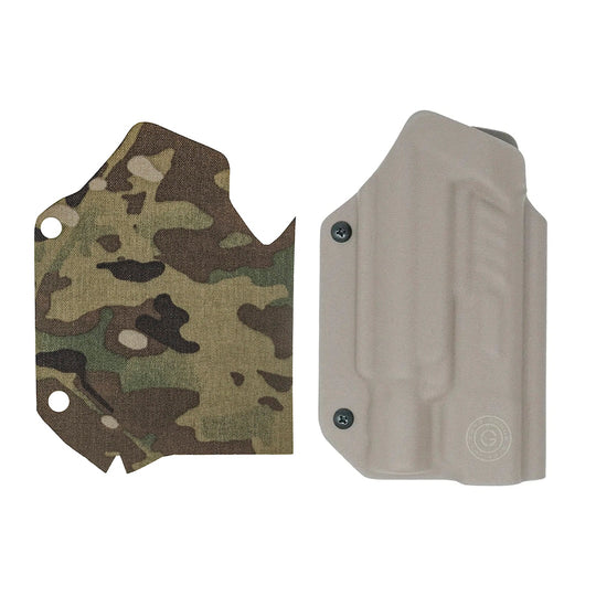 GBRS Group x Priority 1 FDE Glock OWB Holster (Right Handed) and Cordura Multicam Holster Wrap