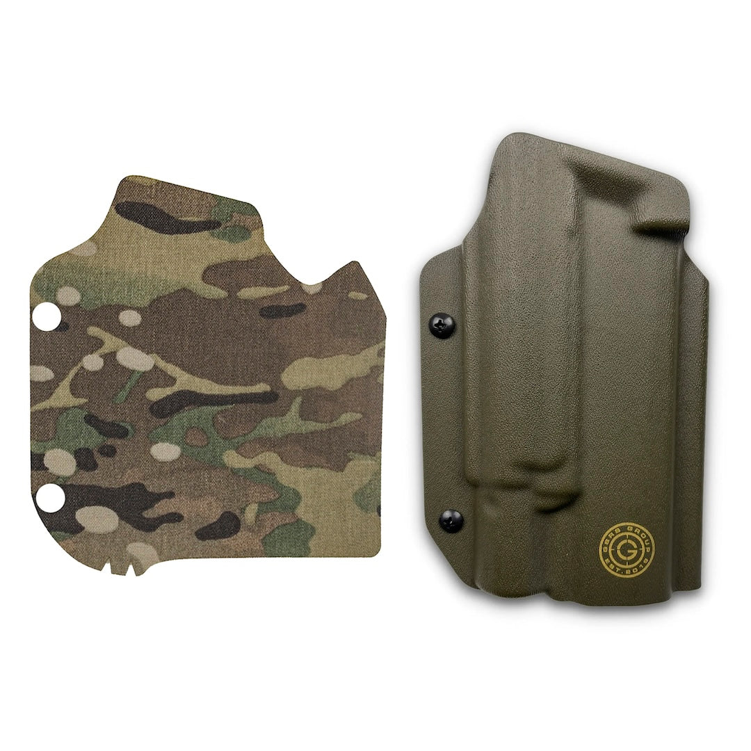 GBRS Group x Priority 1 Sig P320 OWB Holster OD Green (Right Handed) and Cordura Multicam Holster Wrap