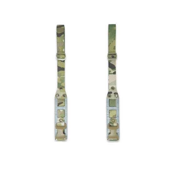 GBRS Modular Chest Rig Shoulder Straps in Multicam on a white background