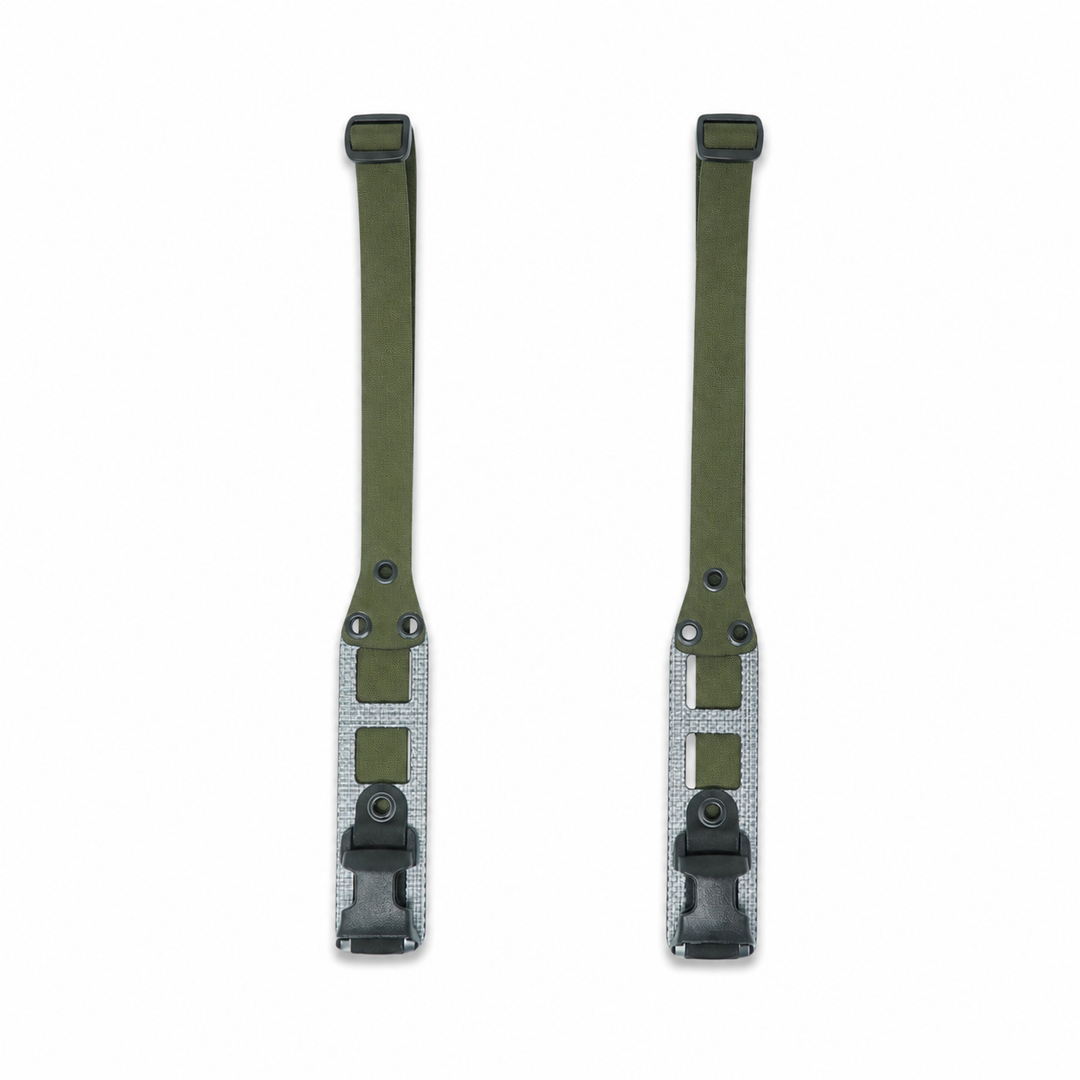 GBRS Modular Chest Rig Shoulder Straps in Ranger Green on a white background