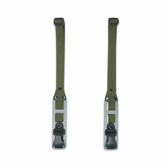 GBRS Modular Chest Rig Shoulder Straps in Ranger Green on a white background