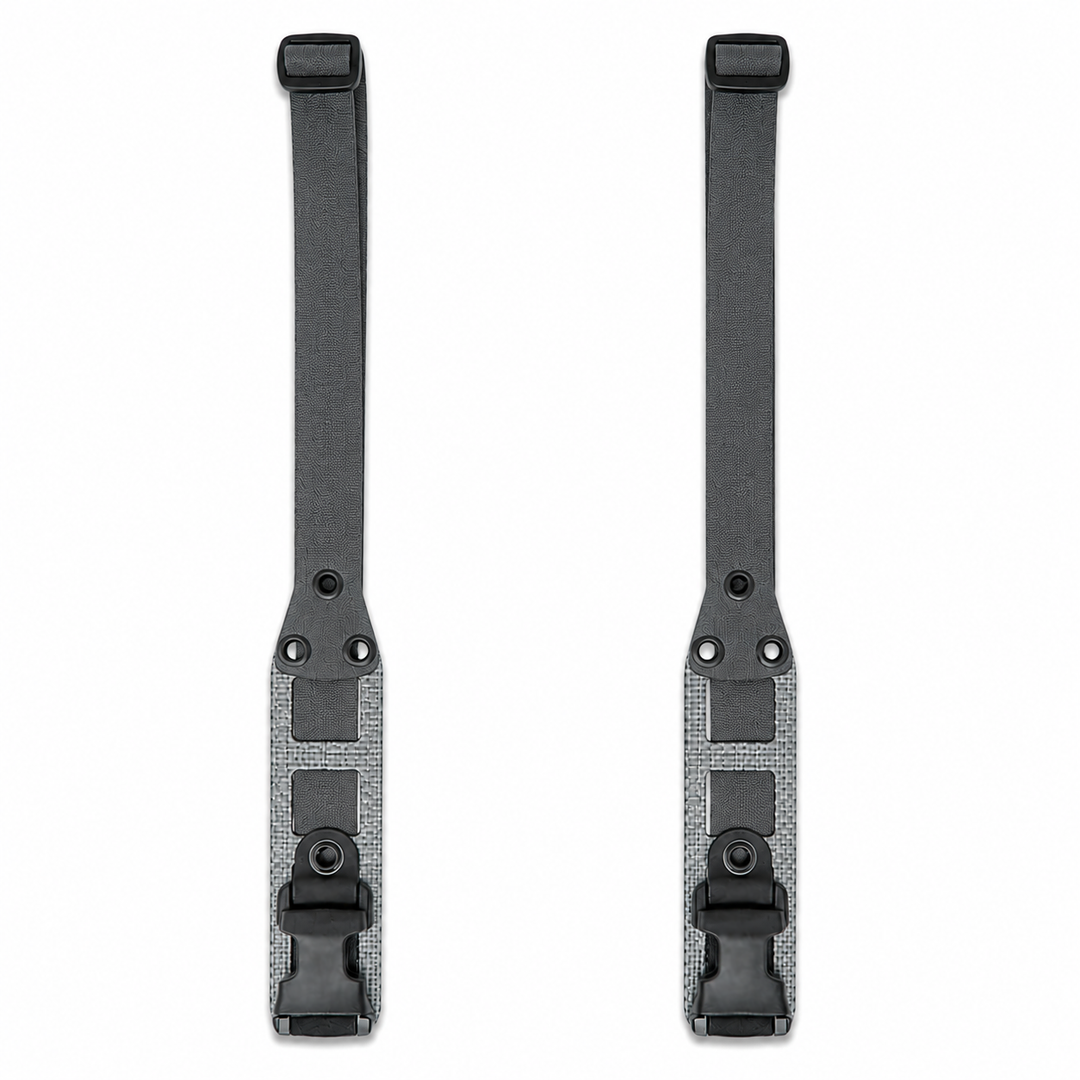 GBRS Modular Chest Rig Shoulder Straps in Wolf Grey on a white background
