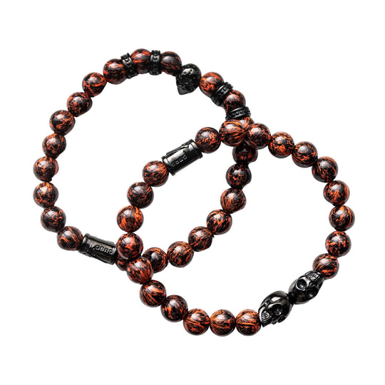 GBRS Group x SkeletonHD Always On The Offensive Beaded Bracelet Set on white background