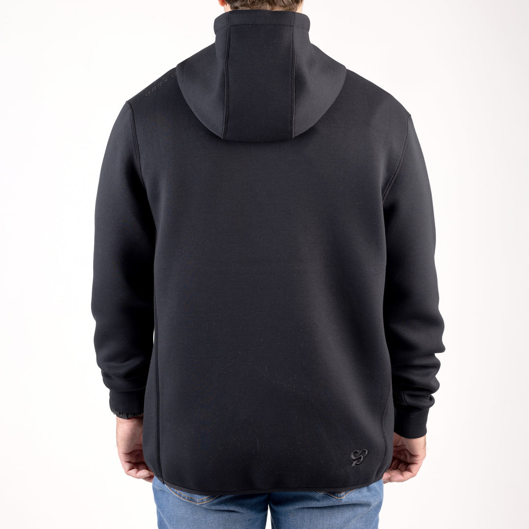 Set Point™ by GBRS Group LCC Approach Hoodie subtly celebrates the GBRS Group brand and culture. The hoodie features a sleek design that incorporates a discreet internal EDC pocket within the main kangaroo pouch. The 3-panel hood and reinforced shoulder seams provide exceptional freedom of movement and durability.