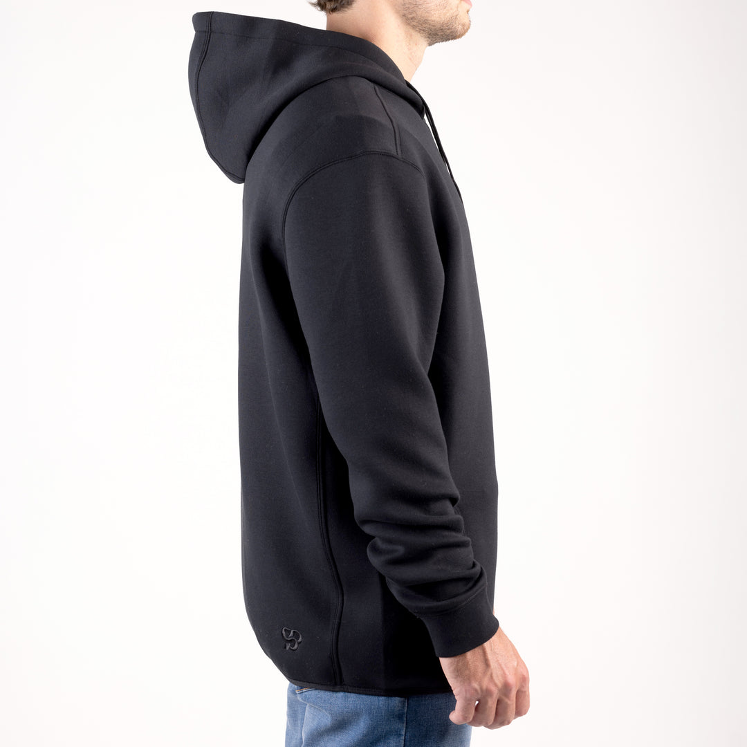 Set Point™ by GBRS Group LCC Approach Hoodie subtly celebrates the GBRS Group brand and culture. The hoodie features a sleek design that incorporates a discreet internal EDC pocket within the main kangaroo pouch. The 3-panel hood and reinforced shoulder seams provide exceptional freedom of movement and durability.