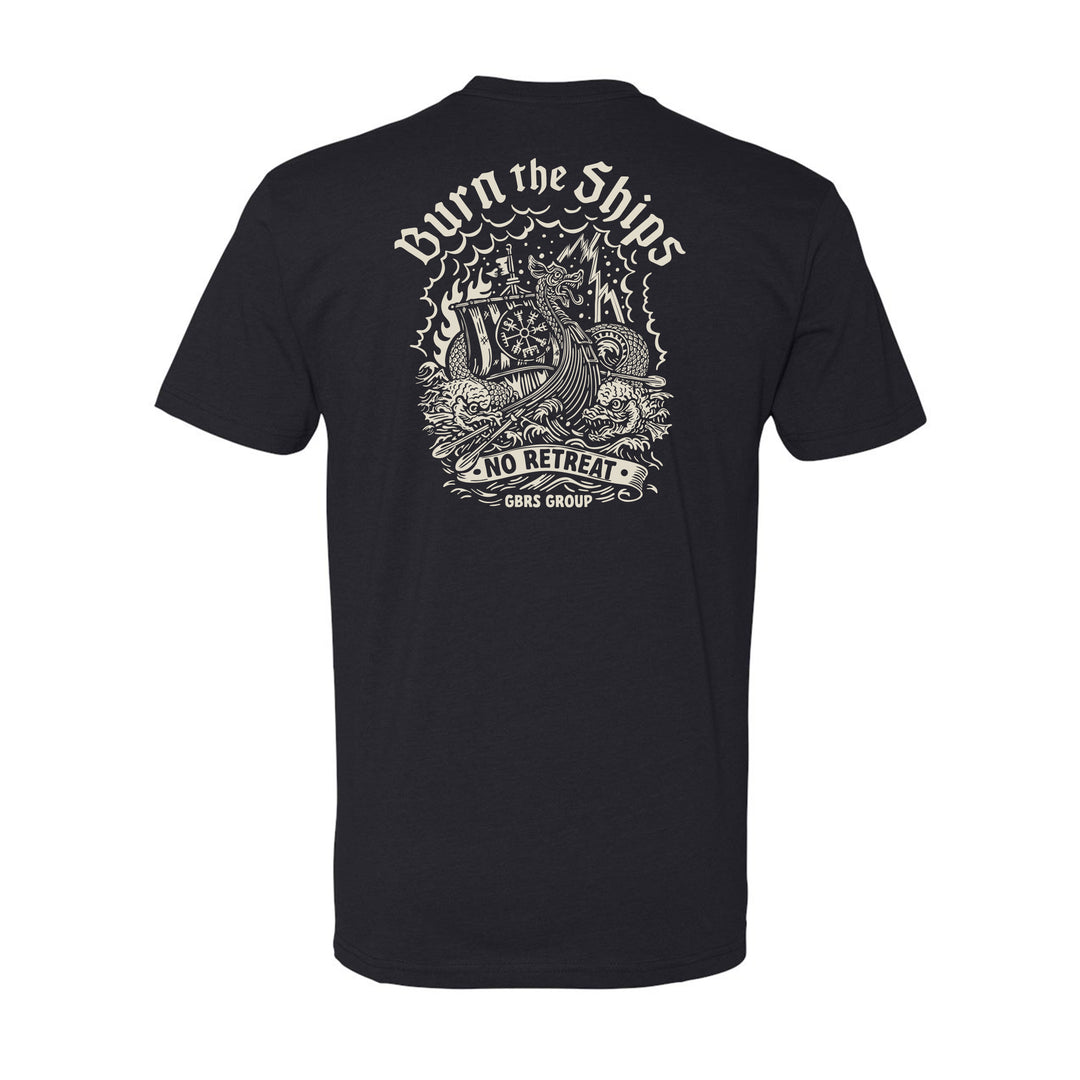 GBRS Group Kraken Short Sleeve Shirt pictured on white background showing back of Black shirt design