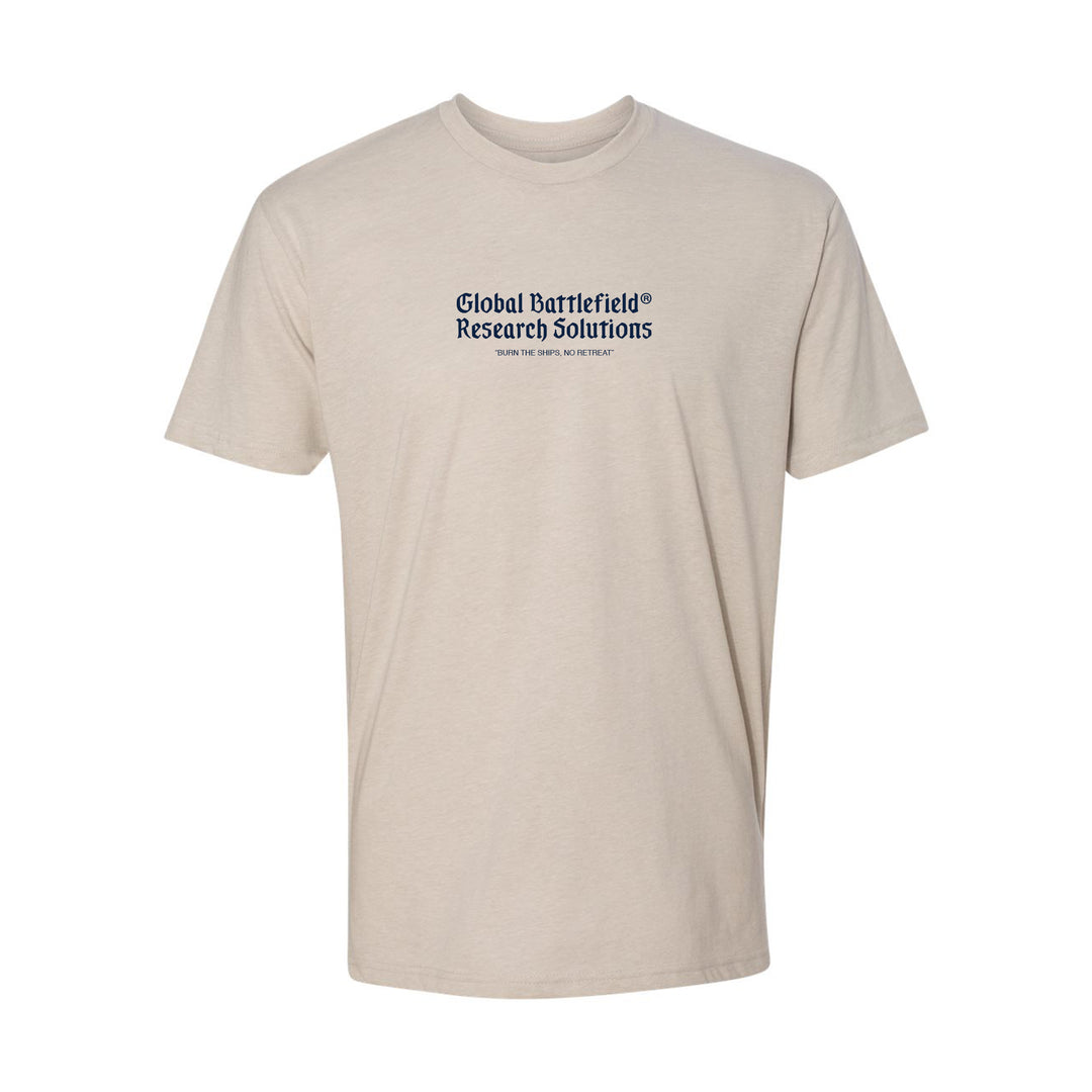 GBRS Group Kraken Short Sleeve Shirt pictured on white background showing front of Sand shirt design