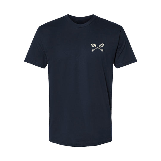 GBRS Group No Retreat Short Sleeve Shirt - pictured in Navy on a white background showing front of shirt