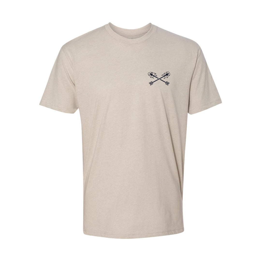 GBRS Group No Retreat Short Sleeve Shirt - pictured in Sand on a white background showing front of shirt