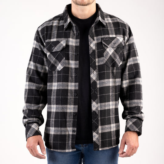 Set Point™ by GBRS Group HV Approach Flannel  Black-Plaid-3XL