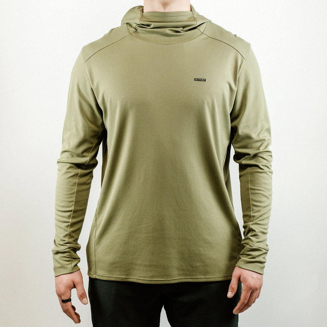 point gear Set Point by GBRS Group LW Hybrid Hooded Sun Shirt Olive / 2XL