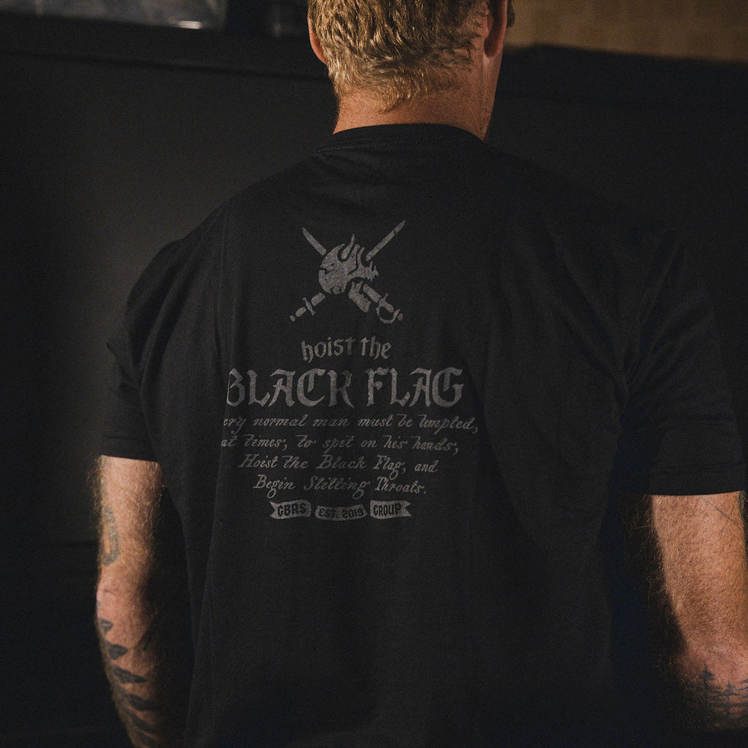 GBRS Group Skull & Swords Short Sleeve Shirt - Pictured on body showing back of shirt