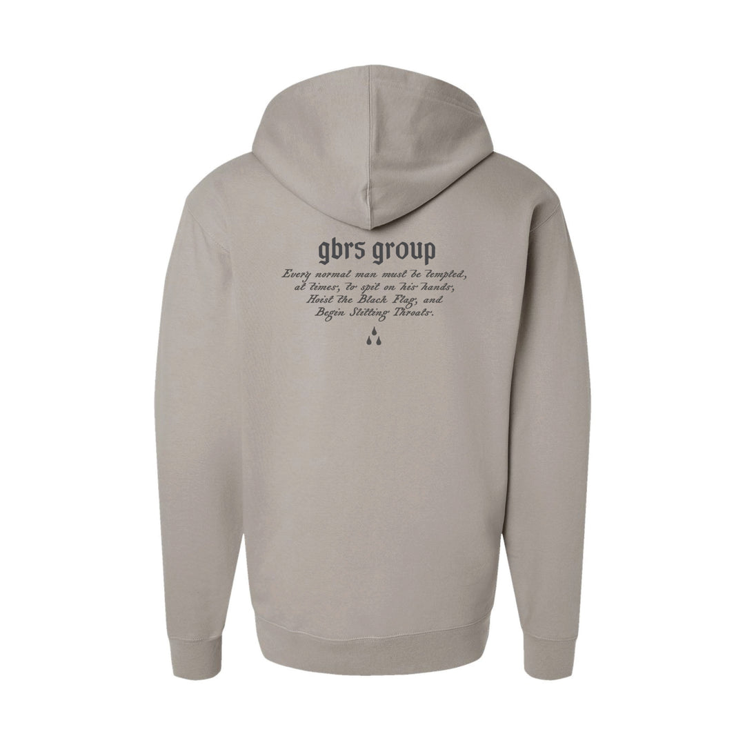 GBRS Group Tempted At Times Pullover Hoodie - Back of Hoodie on white background showing back print design