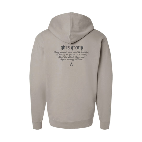 GBRS Group Tempted At Times Pullover Hoodie - Back of Hoodie on white background showing back print design