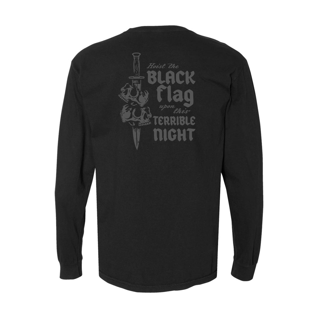 GBRS Group Terrible Night Long Sleeve Shirt on white showing back print design