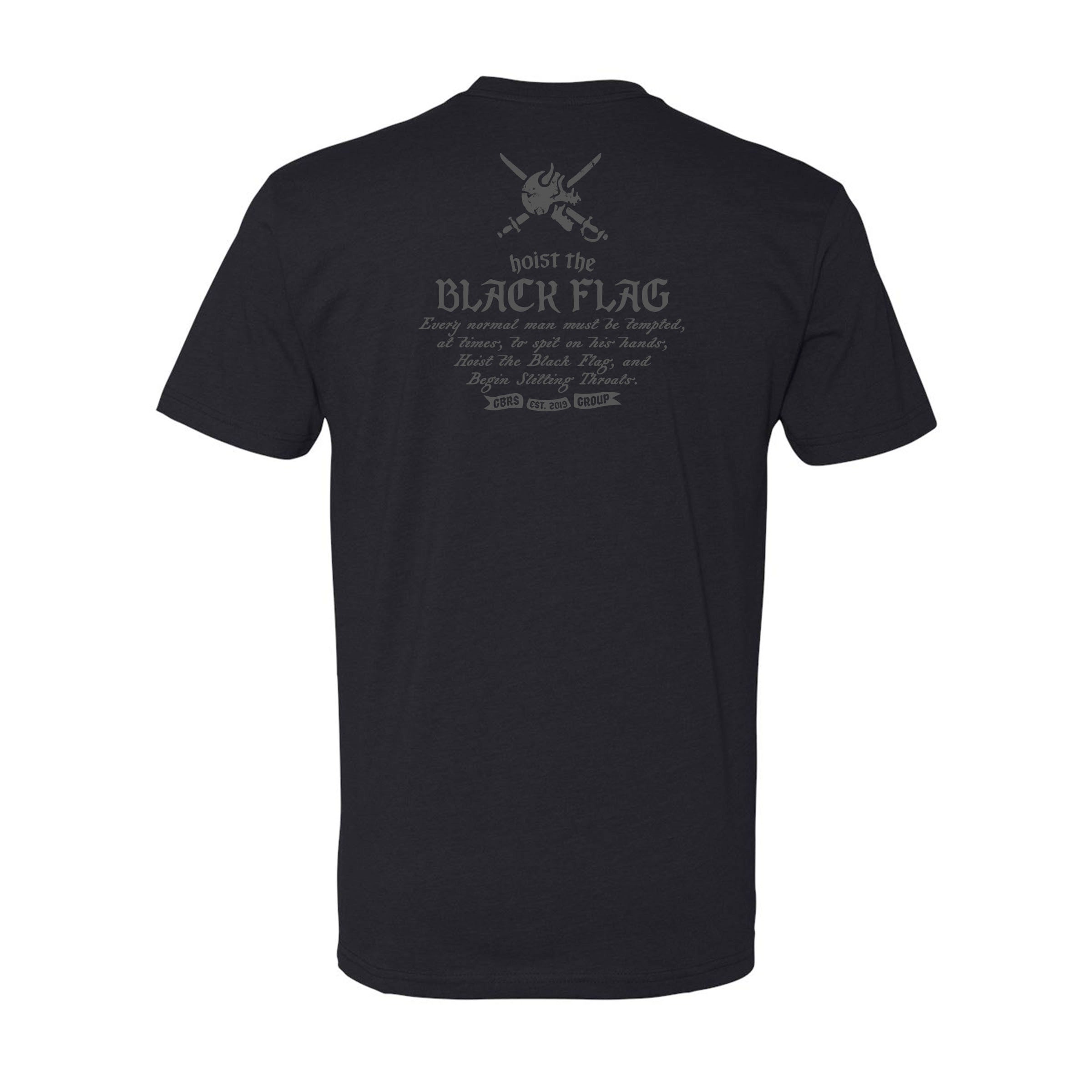 GBRS Group Skull & Swords Short Sleeve Shirt - Back of shirt on white background