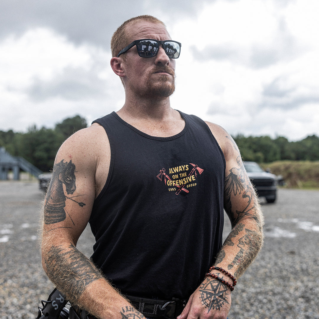 GBRS Group Tribe Tank - LIfestyle shot at a range showing front of tank