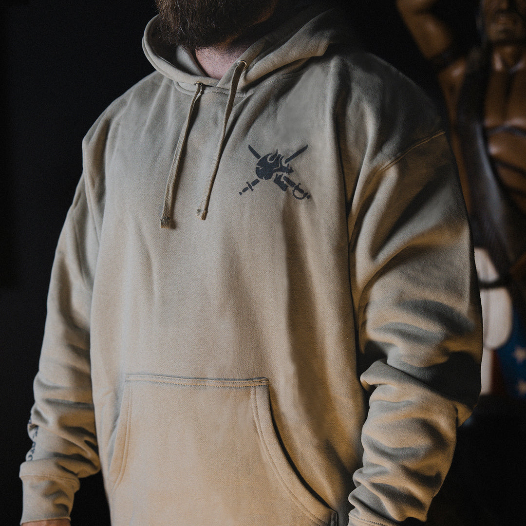 GBRS Group Tempted At Times Pullover Hoodie - lifestyle showing front of hoodie