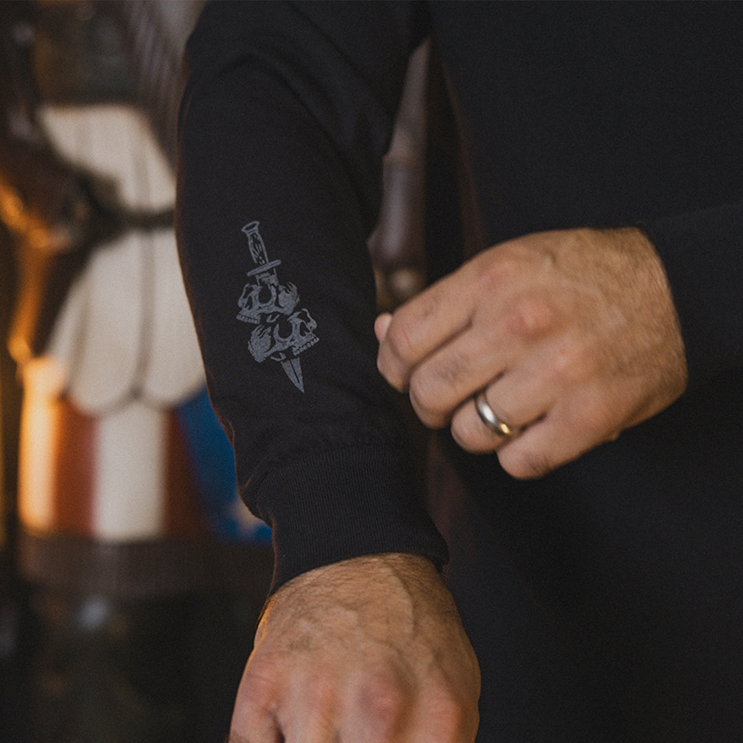 GBRS Group Terrible Night Long Sleeve Shirt - lifestyle shot picturing the sleeve detail