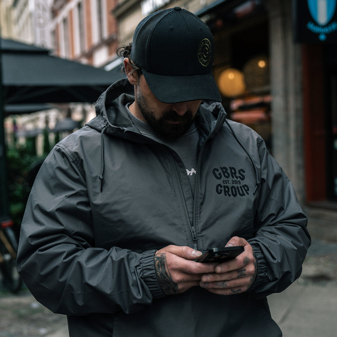 GBRS Group Terrible Night Rain Jacket - lifestyle shot picturing front of jacket