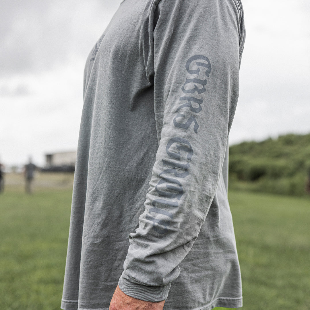 GBRS Group War Crimes Long Sleeve Shirt - Lifestyle picturing sleeves of shirt